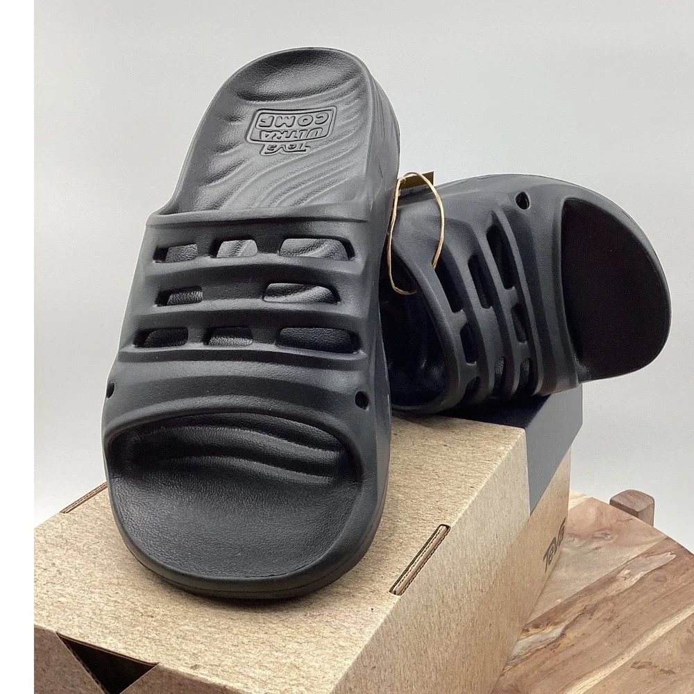 Teva Mens ReEmber Terrain Slides Black Ultra Comf Sandals 1129594-BLK